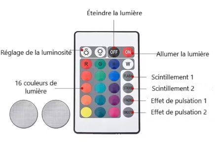 Cube Lumineux LED - 16 couleurs avec télécommande